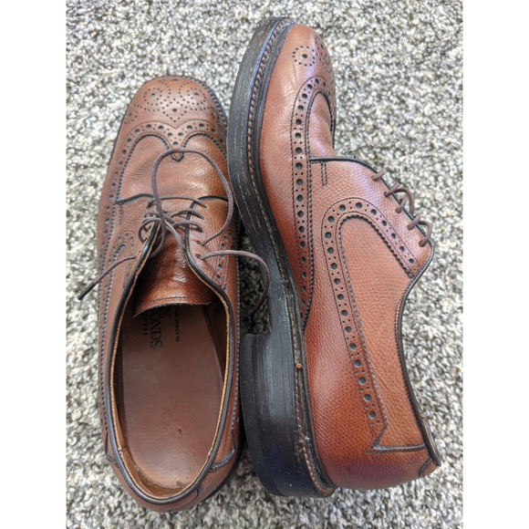 Allen Edmonds Leather Dress Shoes Mens Sz 8D MacNeil Cordovan Long Wing Wingtips main image 8